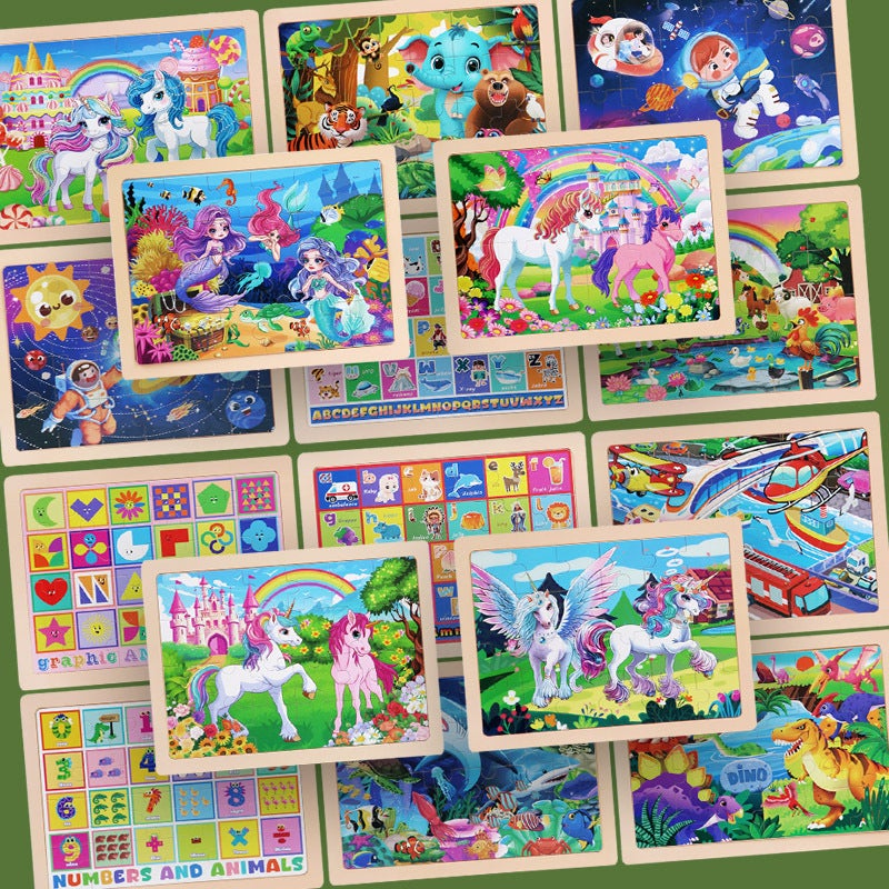 Wooden 24-Piece Puzzle Children'S Cartoon Fairy Tale Flat Wooden Puzzle Early Education Intelligence Toys - Image 5